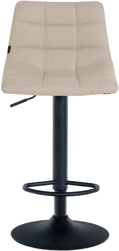 Set di 2 sgabelli da bar Jerry Fabric crema,nero