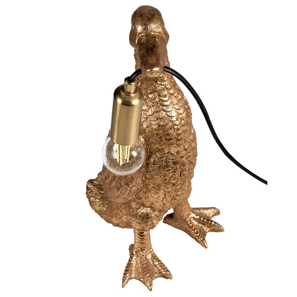 Lampada da tavolo in poliresina oro Luce da comodino Lampada da lettura a tema animale Soggiorno Camera da letto Stile glam