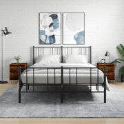 Comodini 2pz-Set di 2 Tavolino da notte Rovere Fumo 40x35x50 cm in Legno Multistrato 242593
