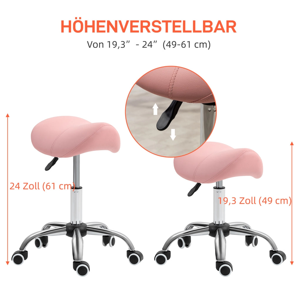 Sgabello regolabile 360¡ã rotante ¨C zephmum ¨C rosa 49-61 cm