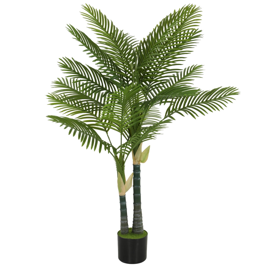 Palma Artificiale 150cm con 16 Foglie ¨C Minimal ¨C Verde in Vaso per Giardino Balcone
