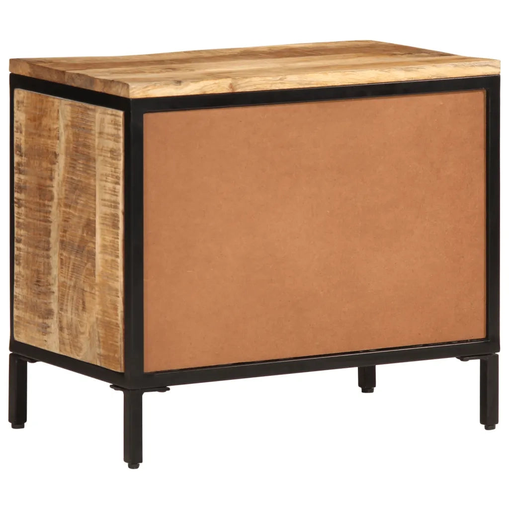 Scarpiera 60x35x53 cm in Legno Massello di Mango Grezzo 358506
