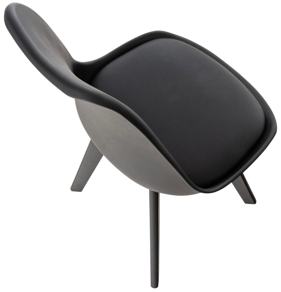 Sedia Pranzo Linares nero/nero,Plastica