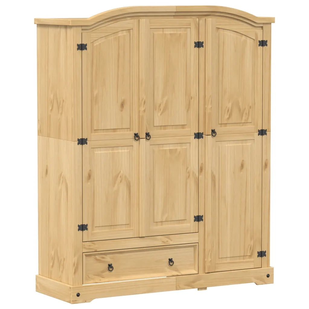 Armadio Corona 151,5x52x186 cm in Legno Massello di Pino 4012160