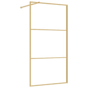 Parete per Doccia Walk-in Vetro Trasparente ESG 115x195 cm Oro CFW8828862
