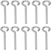 Ringschroefhaak in 304 acciaio inossidabile - 10 pezzi - 10x2,5cm - schiacciato - con viti - a forma di anello