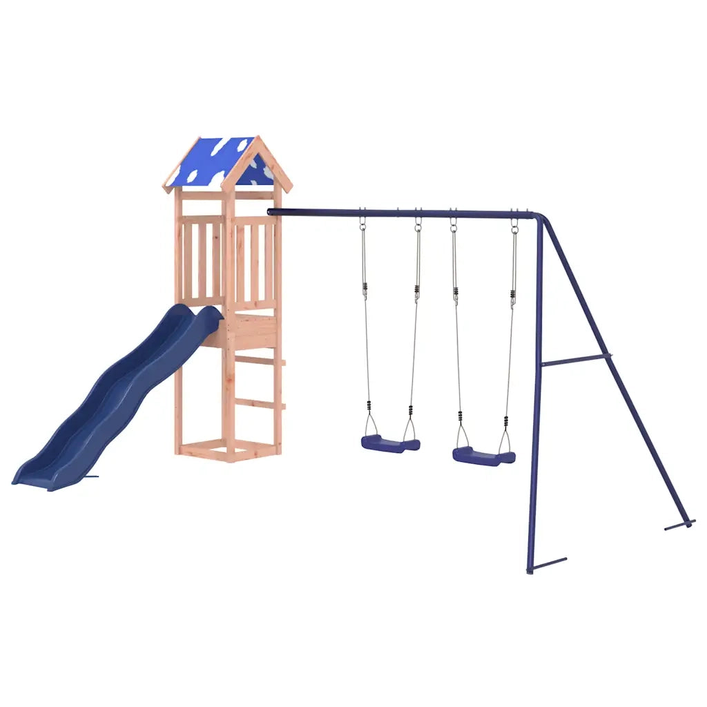 Set da Gioco da Esterno in Legno Massello di Douglas