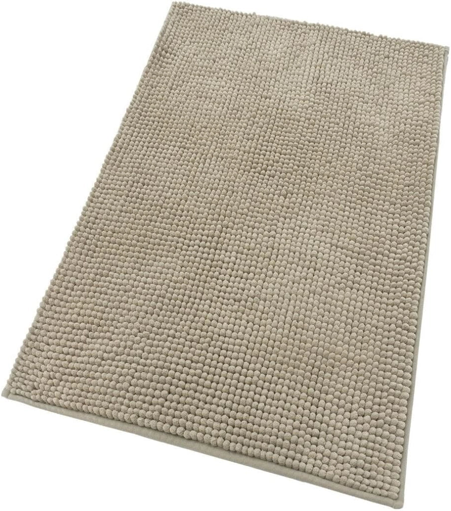 Tappeto Bagno Confortevole Scendiletto 65x130 cm Morbido Antiscivolo Pelo Lungo Marrone