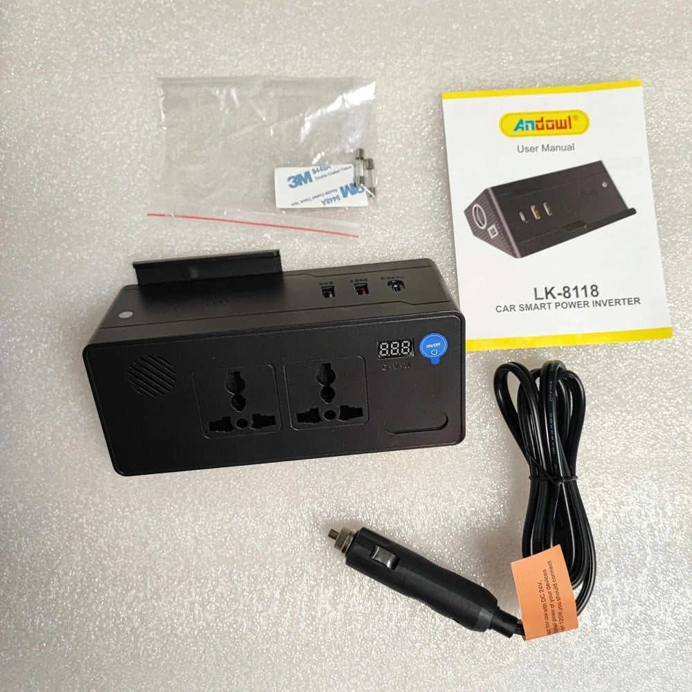 Trade Shop - Inverter Per Auto Smart Power Caricabatterie Wireless Ricarica Cellulare Lk-8118 -