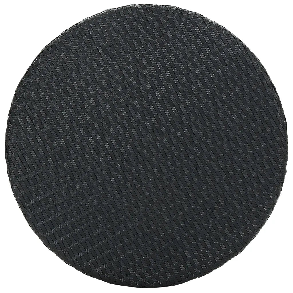 Set Bar da Giardino 3 pz con Cuscini Polyrattan Nero 3064759