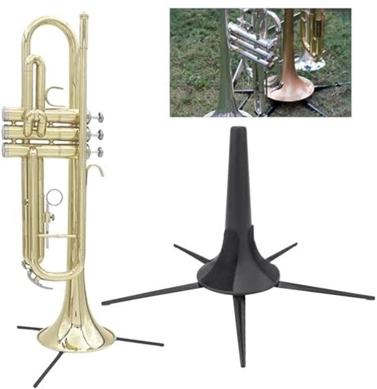 Supporto per Tromba Flessibile - Sostegno Stabile e Portatile - 5 Supporti - Antiscivolo - Cerniera Rimovibile - Protezione Stabile per Strumenti Musicali