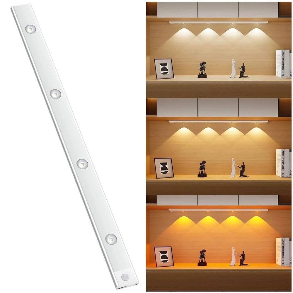 Trade Shop - Luce Led Magnetica Sottopensile Ricaricabile Da 60 Cm Con Sensore Movimento Wireless -
