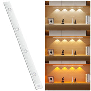 Trade Shop - Luce Led Magnetica Sottopensile Ricaricabile Da 60 Cm Con Sensore Movimento Wireless -