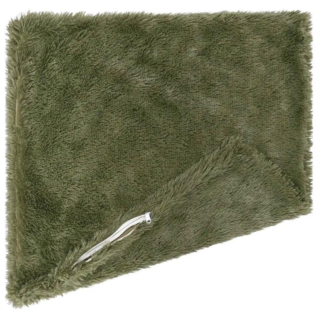 Cuscino con cuscino HEERLEN 2 pz Verde Fleece PV 926746