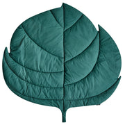 Tappeto per bambini a forma di foglia trapuntato in cotone verde 110 x 110 cm Accessorio per la cameretta