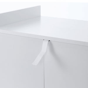 Carrello da Cucina 60x40x77 cm in Legno Bianco e Rovere