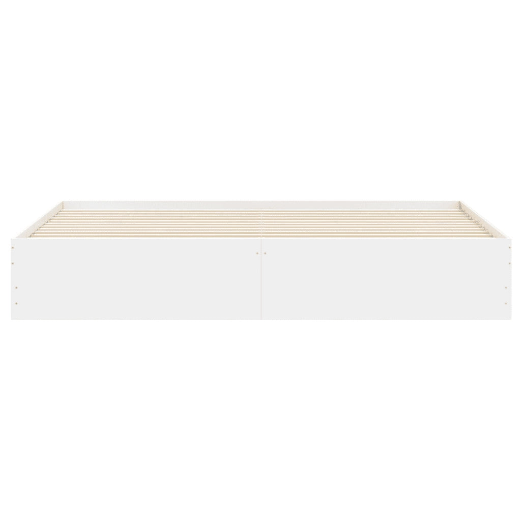 Giroletto con Cassetti Bianco 200x200 cm in Legno Multistrato 3207245