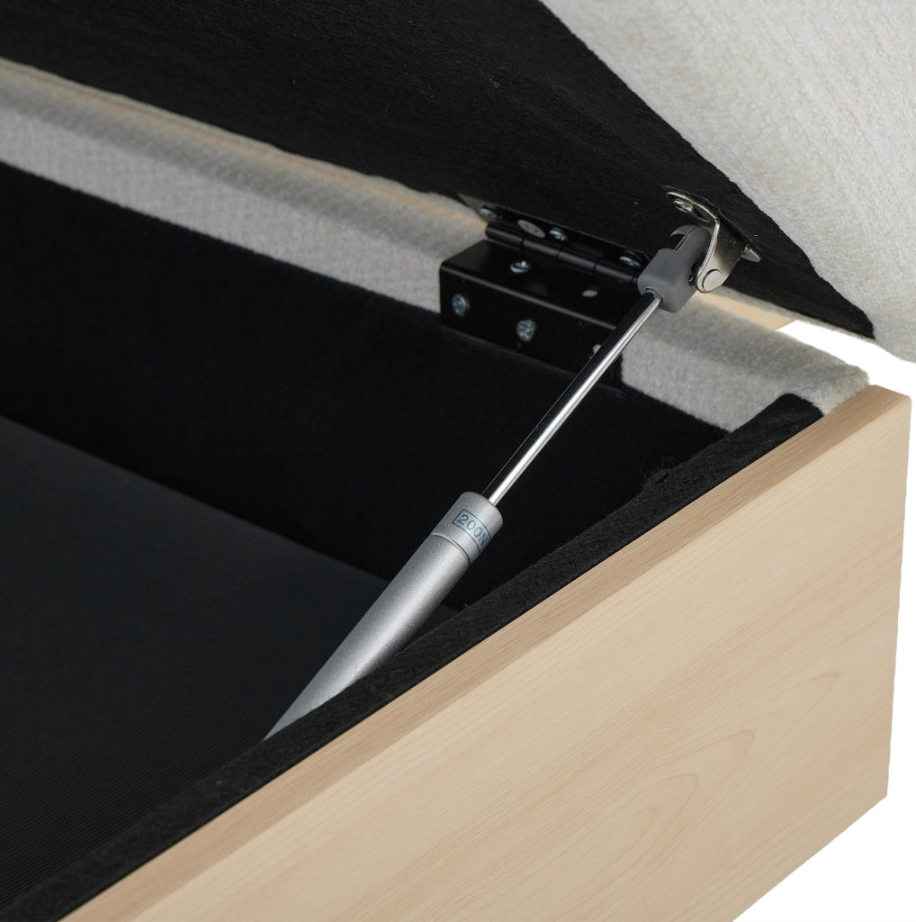 Divano letto in chenille con contenitore e cassetti