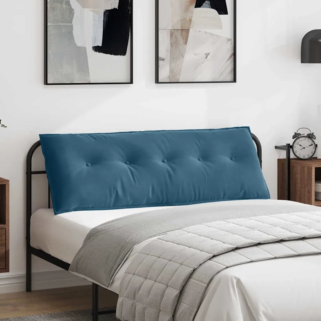 Cuscino per Schiena Blu 140 x 50 cm Tessuto in Cords 42014846