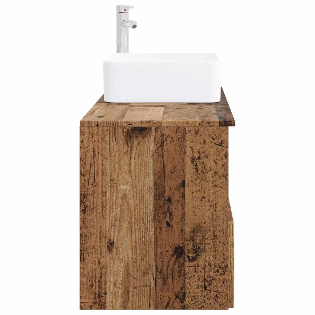 Set di mobili per il bagno 2 pz Legno antico 3404052