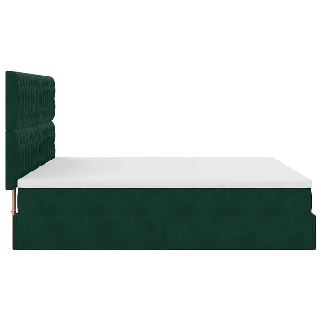 Struttura Letto Pouf con Materassi 200x200 cm Velluto 3313799