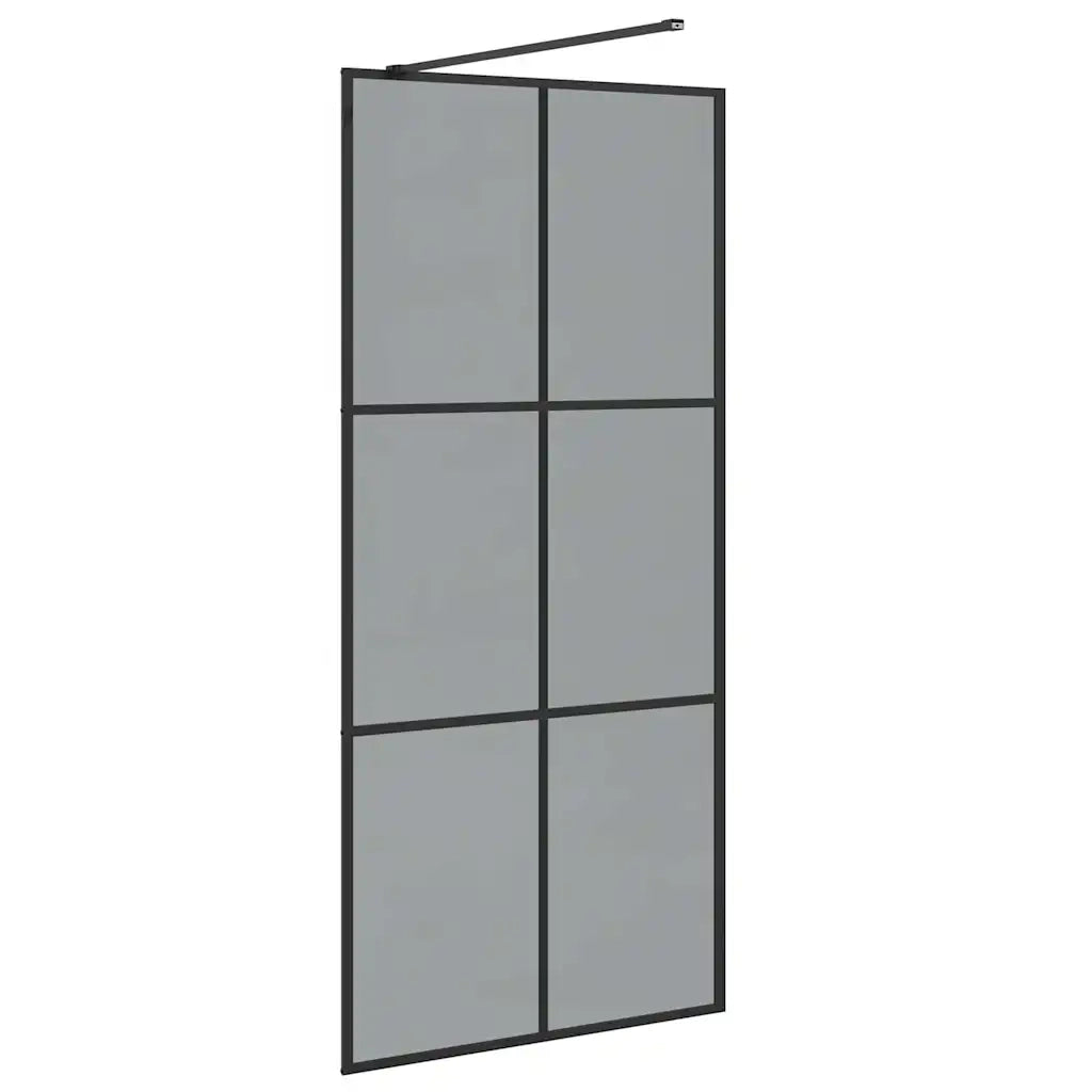 Parete Doccia Walk-in Nero 90 x 195 cm vetro temperato