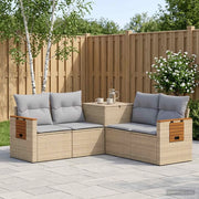 Set di divani 5 pz Beige e Grigio Chiaro 3447955