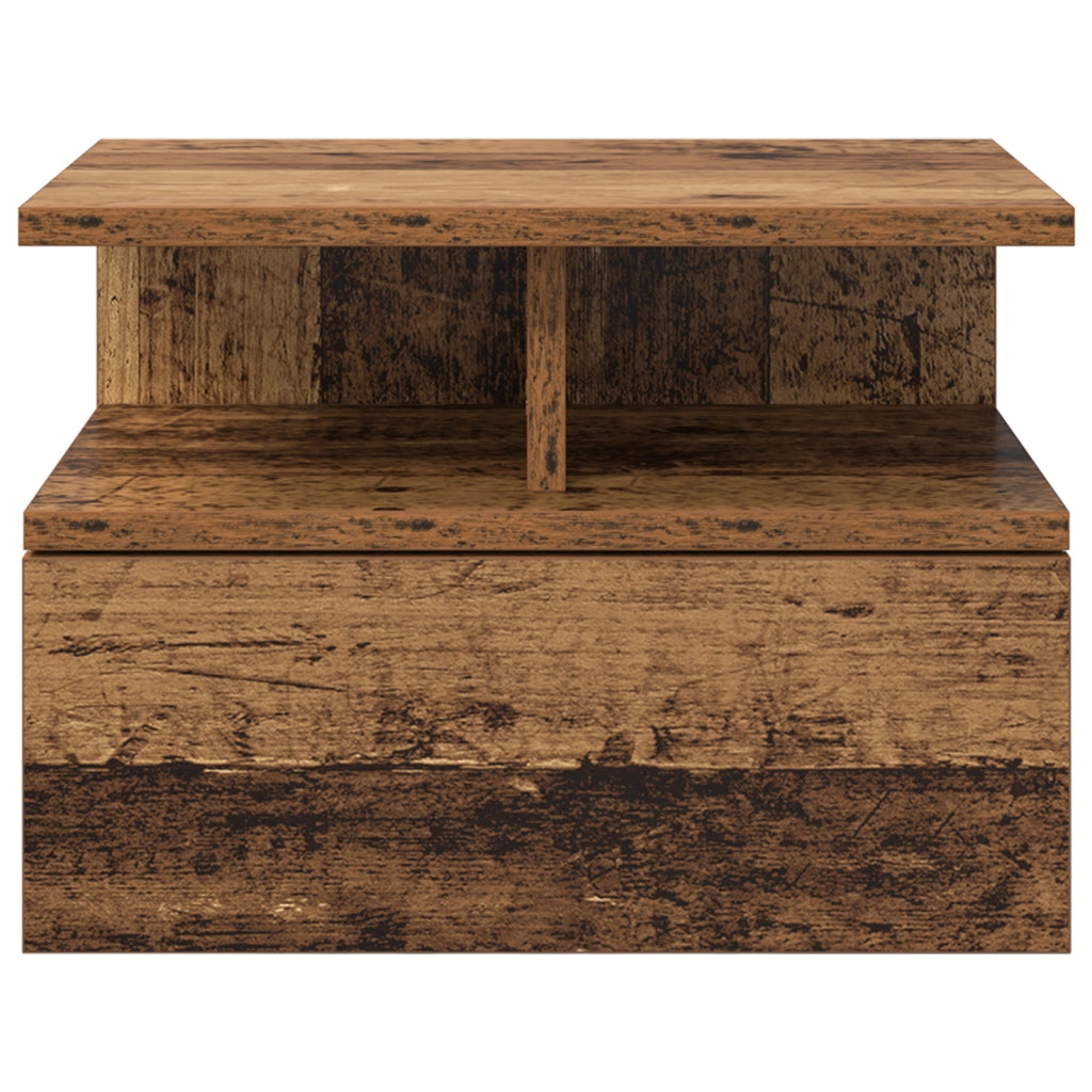 Comodino Sospeso Legno Vecchio 40x31x27 cm Legno ingegnerizzato
