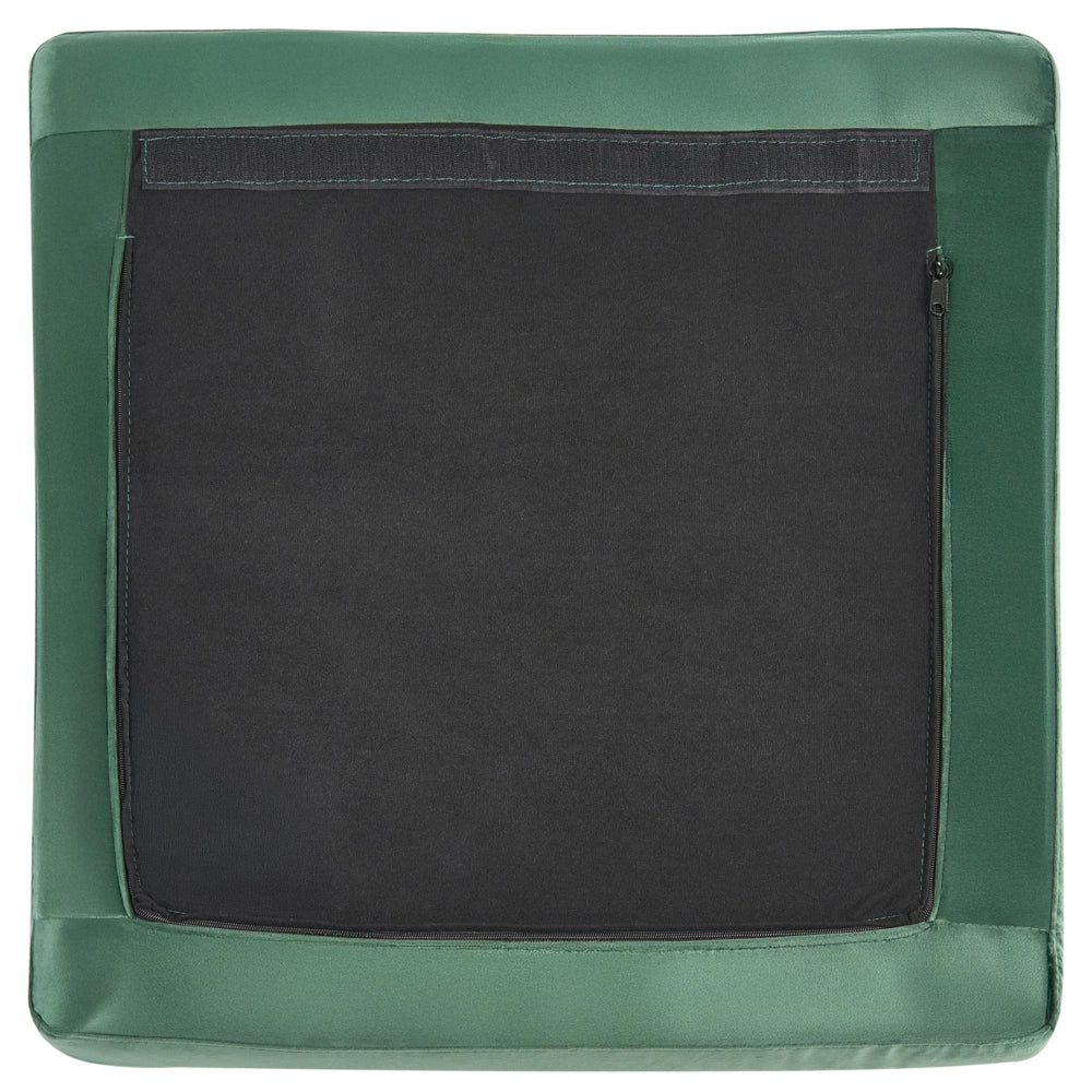 Divano ad angolo a 1 posto in velluto verde Modulo con gambe in metallo argento Stile glamour