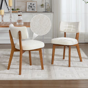 Sedie da Pranzo Set 2 Pezzi ¨C MINIMAL ¨C Tessuto Imbottite Gambe Massello Legno