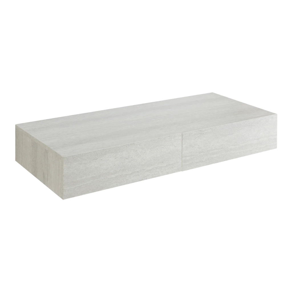 Mensola da parete con 2 cassetti 80 x 35 x 12 cm effetto cemento 03_0007008