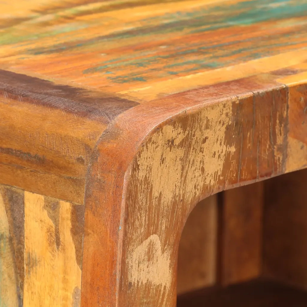 Credenza Alta 45x32x110 cm in Legno Massello di Recupero 320465