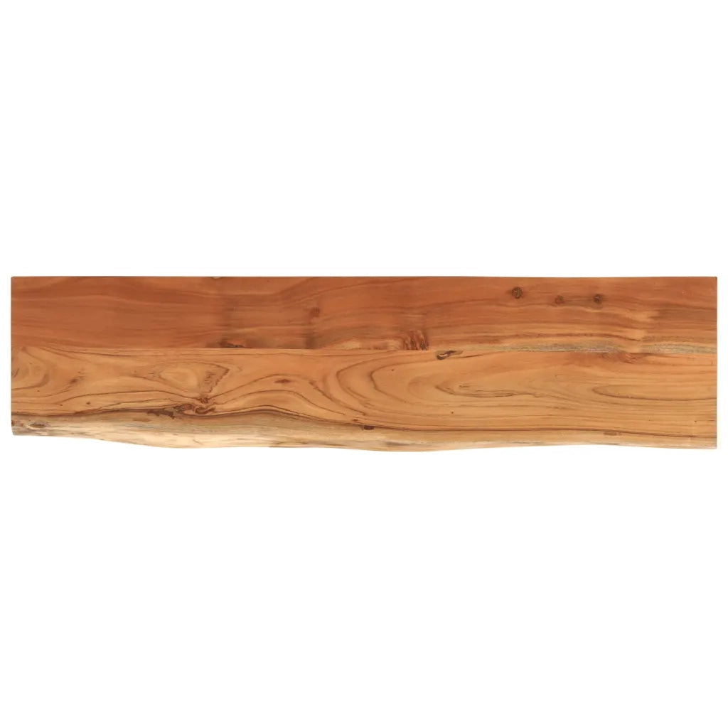 Mensola Muro 120x30x2,5cm Rettangolare Legno Acacia Bordi Vivi 370242