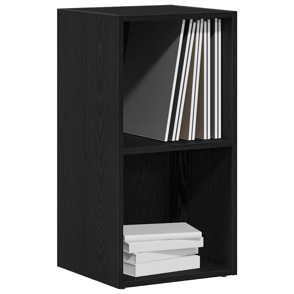 Scatola per Contenitori LP in Rovere Nero 71x34x36cm Truciolato