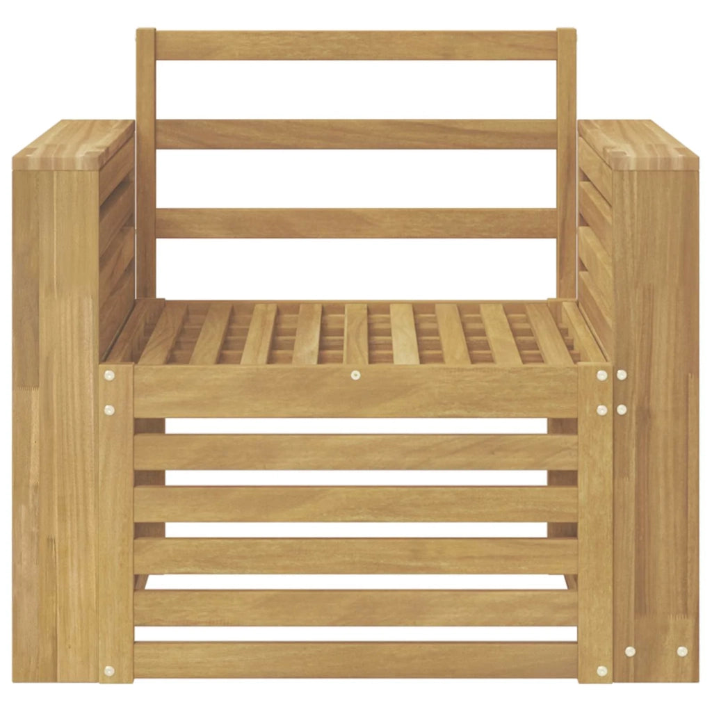 Set di divani da esterno-Sofa da giardino Legno di Acacia Massello Bianco 448211
