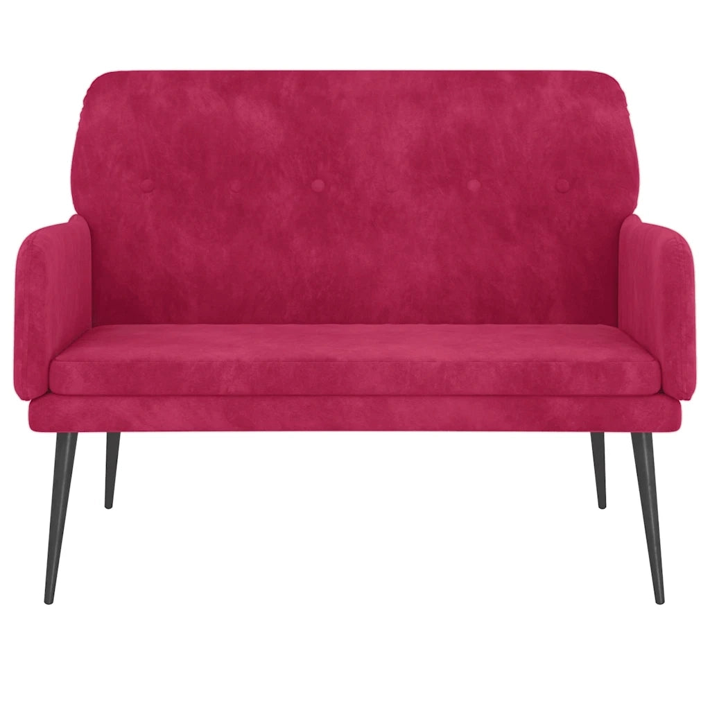 Panca Rosso Vino 108x79x79 cm in Velluto CFW8000678