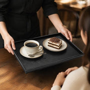 Piatto di servizio in legno antiscivolo - 40x30 cm - Moderno - Per tè/caffè/snacks - In legno massello