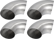 Set di 4 Flessi di Scarico a 90 Gradi - 76 mm di Diametro Esterno - Acciaio Inossidabile - Qualità Elevata e Duratura - Installazione Facile - Flessi di Scarico a Bordo