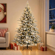 Albero di Natale Artificiale con Rami Pieghevoli 150 cm 150 LED 3465488