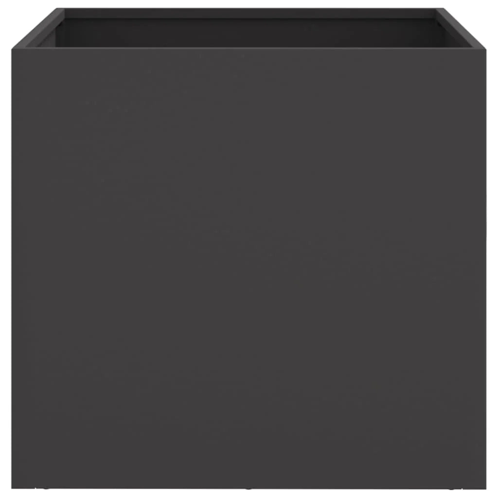 Fioriera rialzata per piante fiori terrazza giardino 42 x 40 x 39 cm acciaio nero 02_0037602