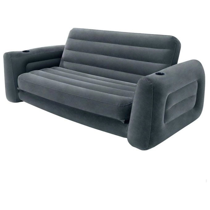 Divano Gonfiabile Pull-Out Sofa per 2 persone 203x224x66cm Grigio Intex