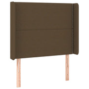 Testiera | Testata ad Orecchio Marrone Scuro 93x16x118/128 cm in Tessuto