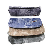 Trade Shop - Astuccio Jeans Stampato Portapenne Portapastelli Cosmetici Zip Scuola -