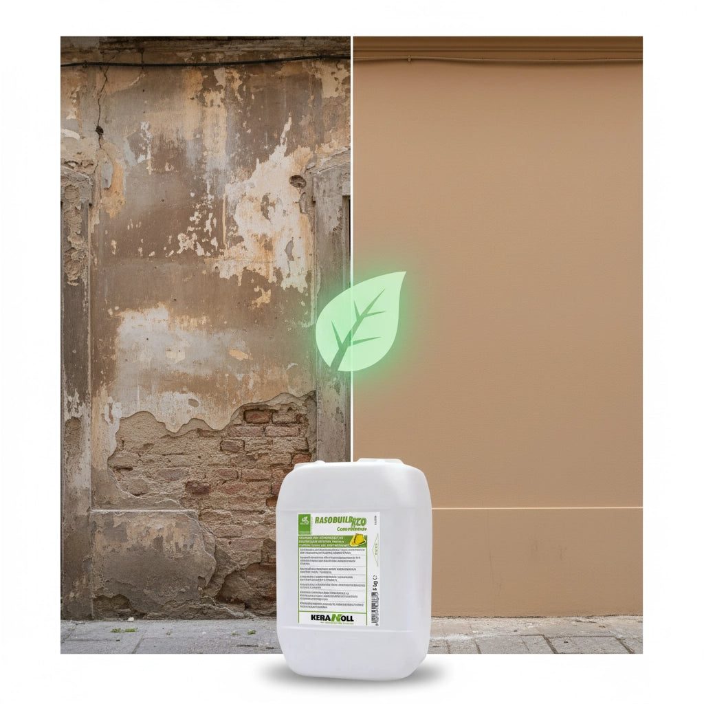 Kerakoll rasobuild eco fissativo consolidamento intonaci vecchi e friabili 5 kg