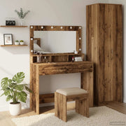 Tavolo da Trucco con specchio-Tavolo da Vanit¨¤ Legno vecchio 100 x 41 x 135 cm