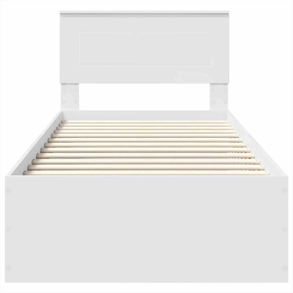 Struttura del letto Bianco 90 x 190 cm Legno multistrato