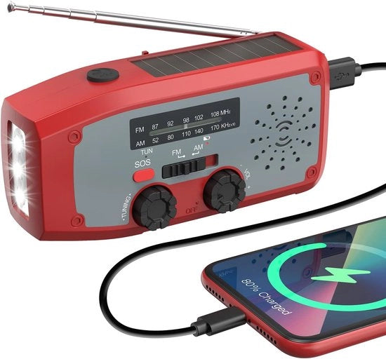 Radio a manovella – Radio di emergenza – Radio dinamico – Radio a cricchetto manuale – Camping – Esterno – Situazioni di emergenza – Viaggi – Survival