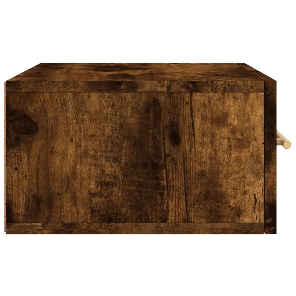 Comodino a Muro Rovere Fumo 35x35x20 cm 829798