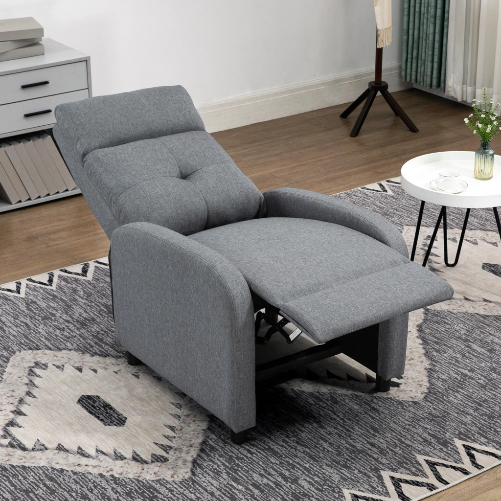 Poltrona relax reclinabile con poggiapiedi estraibile ¨C zephmum ¨C Grigio
