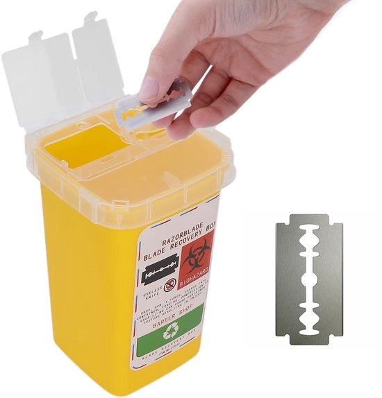 Dispensatore di lama per rasoio - Scatola portatile - Sicurezza prioritaria - Formato compatto - Ambientalmente sostenibile - Adatto per rasoio a lama